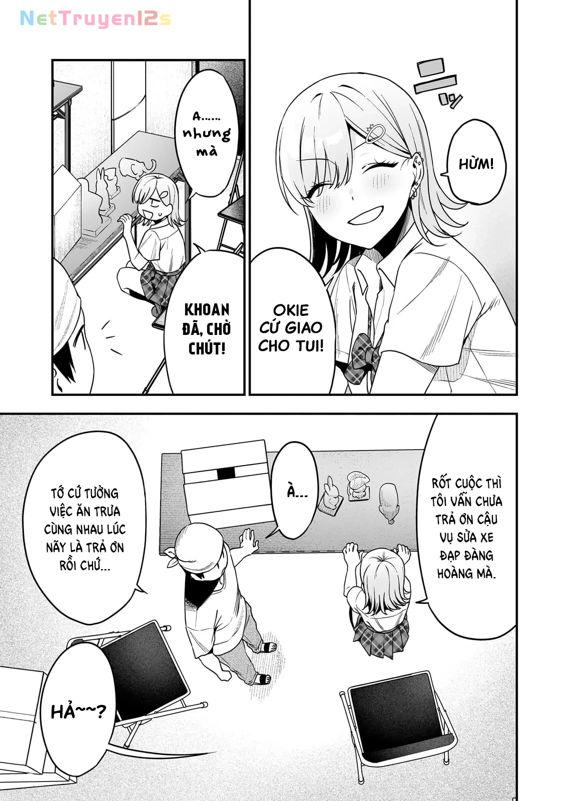 Lỡ tay sửa xe đạp cho nàng Gyaru, ai dè lại bị nàng bám lấy Chapter  3 - 22