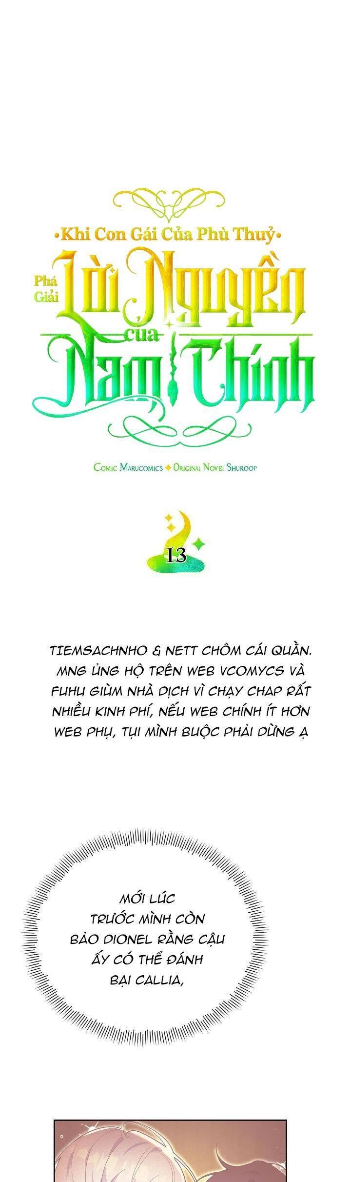 Khi Con Gái Của Phù Thuỷ Phá Giải Lời Nguyền Của Nam Chính Chapter 13 - 16