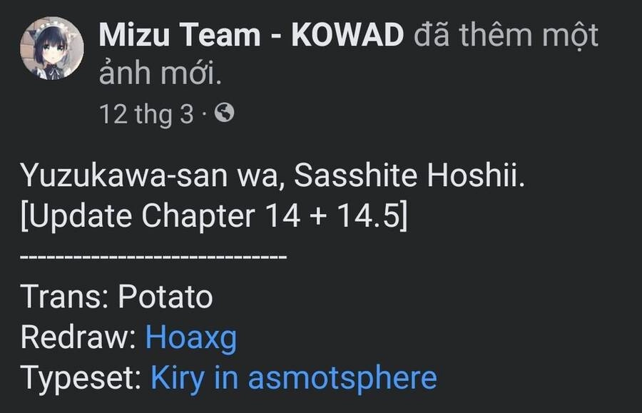 Yuzukawa-San Wa, Sasshite Hoshii Chapter 14 - 1