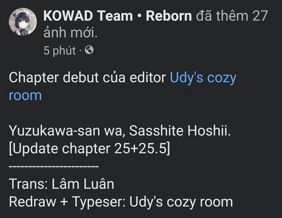 Yuzukawa-San Wa, Sasshite Hoshii Chapter 25 - 1