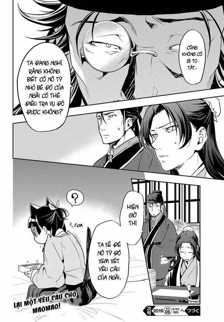 Dược Sư Tự Sự - Nhật Ký Giải Mã Bí Ẩn Chốn Hậu Cung Của Maomao Chapter 25 - 40