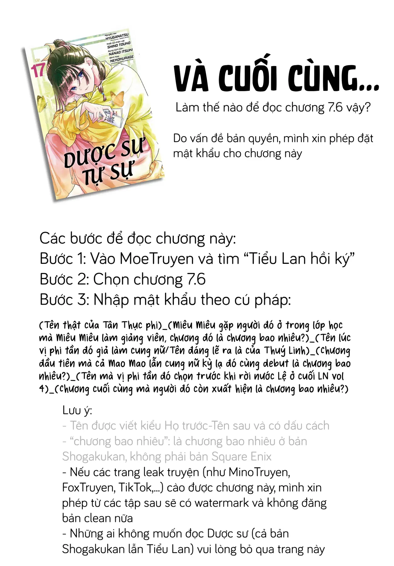 Dược Sư Tự Sự - Nhật Ký Giải Mã Bí Ẩn Chốn Hậu Cung Của Miêu Miêu Chapter  104 - 31