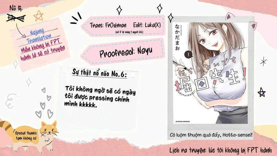 Cô Luộm Thuộm Quá Đấy, Hotta-Sensei! Chapter 8 - 12