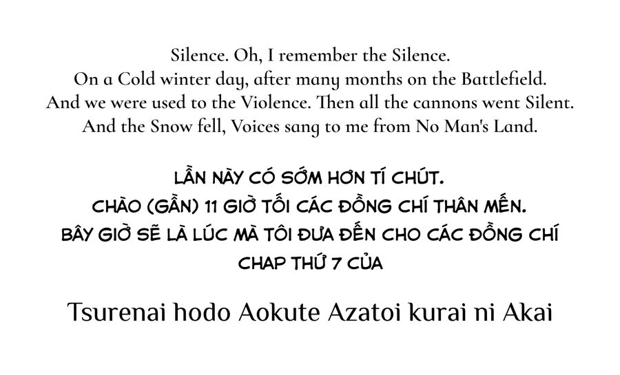 Xanh Của Lạnh Lùng. Đỏ Của Xảo Quyệt. Chapter 7 - 1