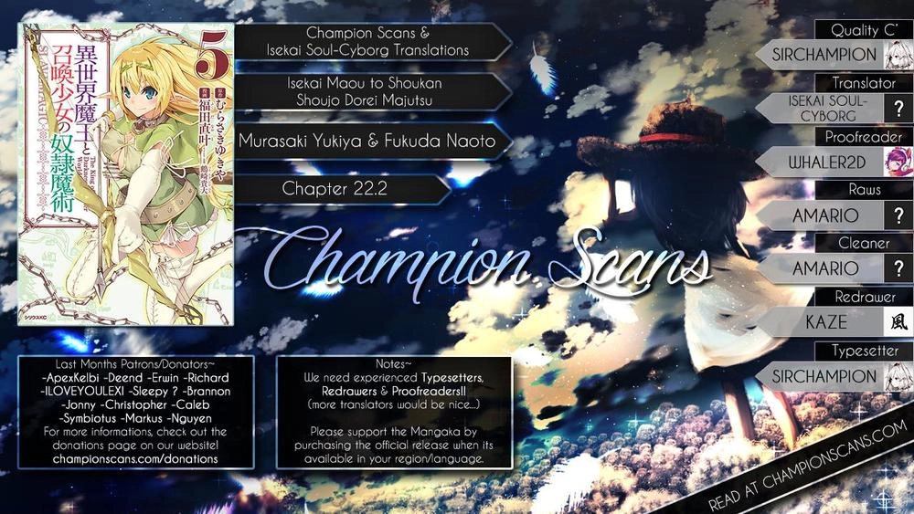 Isekai Maou To Shoukan Shoujo No Dorei Majutsu Chapter 22.5 - 2