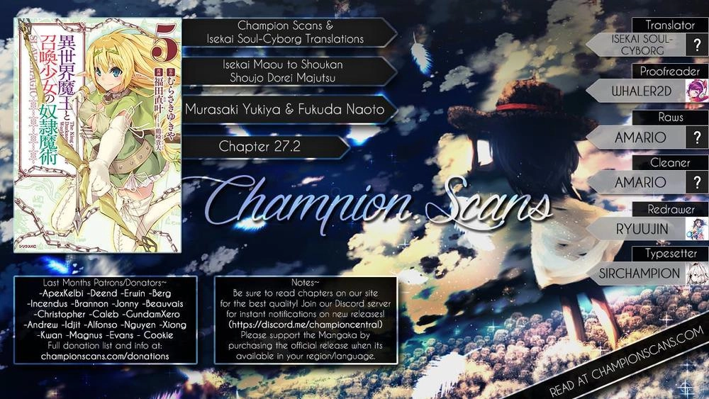 Isekai Maou To Shoukan Shoujo No Dorei Majutsu Chapter 27.5 - 2
