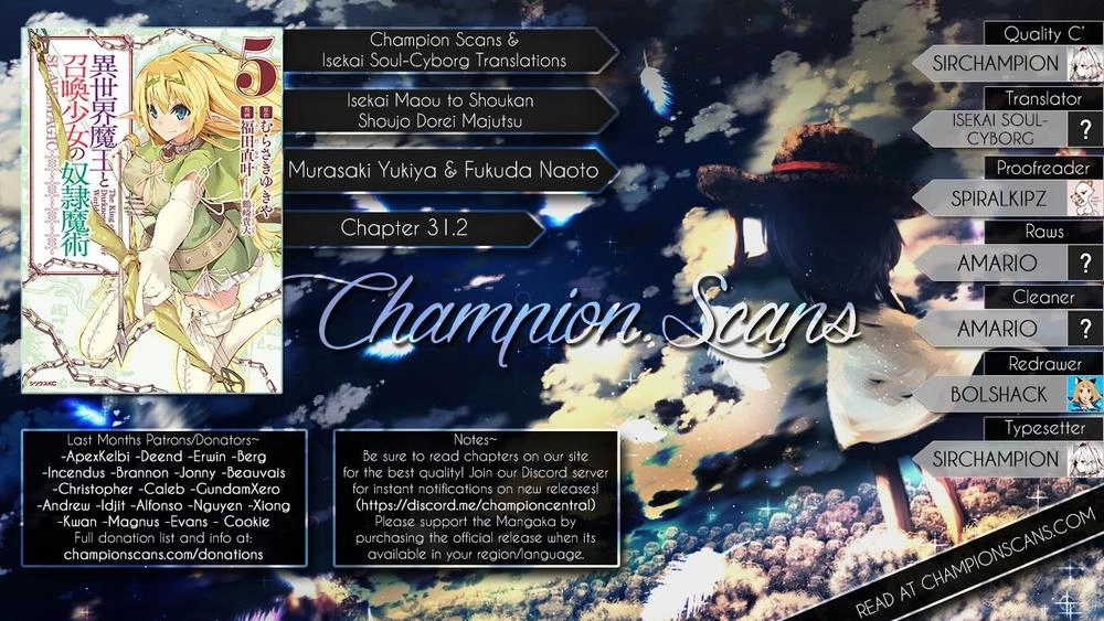 Isekai Maou To Shoukan Shoujo No Dorei Majutsu Chapter 31.2 - 2