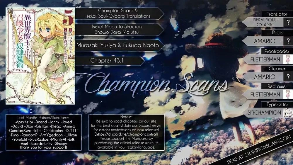 Isekai Maou To Shoukan Shoujo No Dorei Majutsu Chapter 43.1 - 2