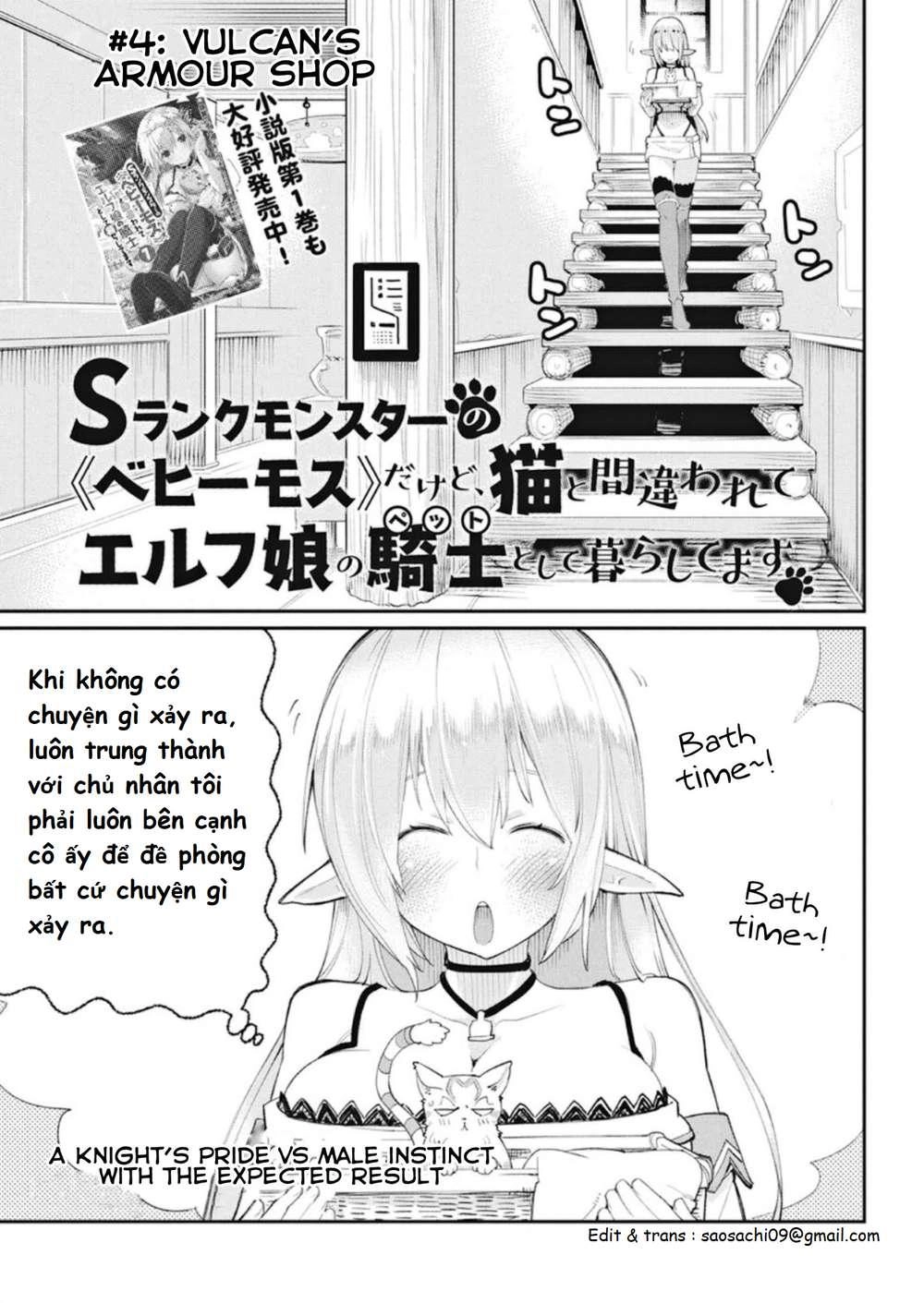 "Behemoth" Hạng S bị nhầm là mèo và trở thành hiệp sĩ (thú cưng) của nàng Elf Chapter 4 - 2