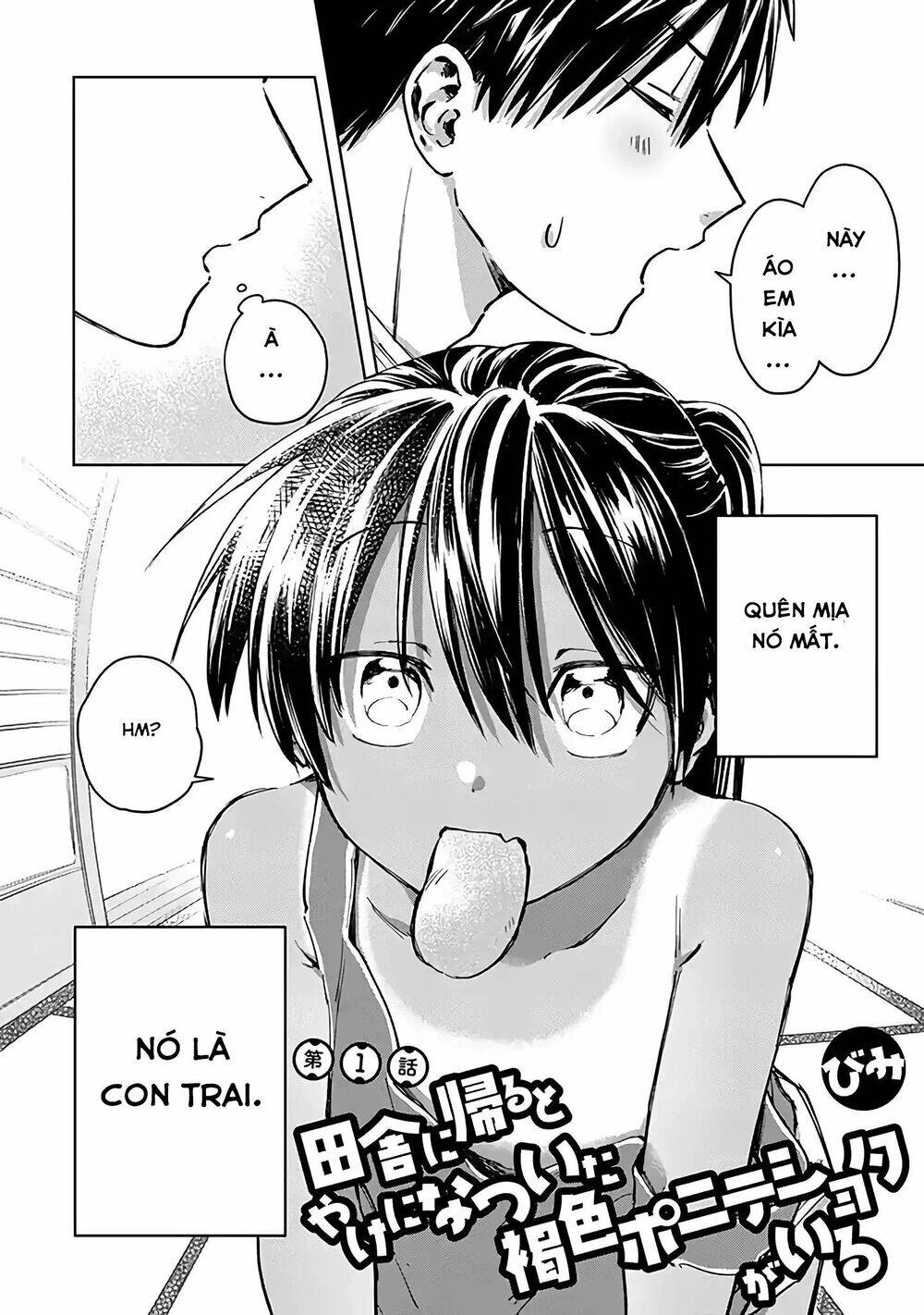 Inaka Ni Kaeru To Yakeni Jiben Ni Natsuita Kasshoku Ponytail Shota Ga Iru Chapter 1 - 2