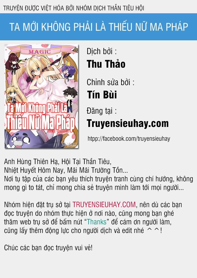 Ta Mới Không Phải Là Thiếu Nữ Ma Pháp Chapter 1 - 1