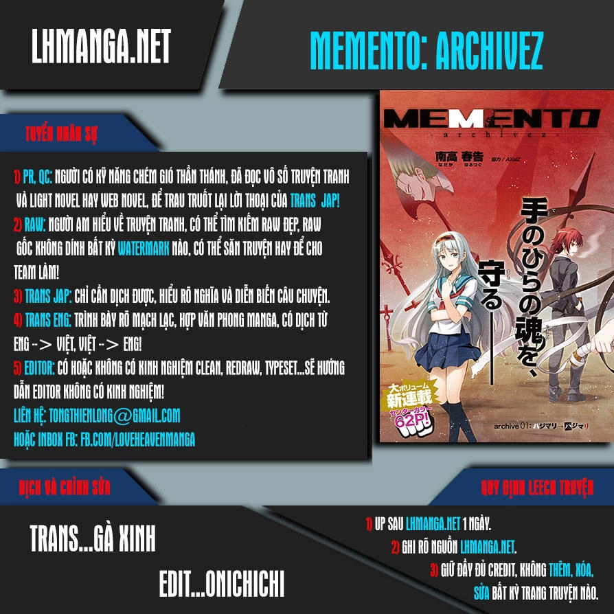 Memento: Archivez Chapter 2 - 1