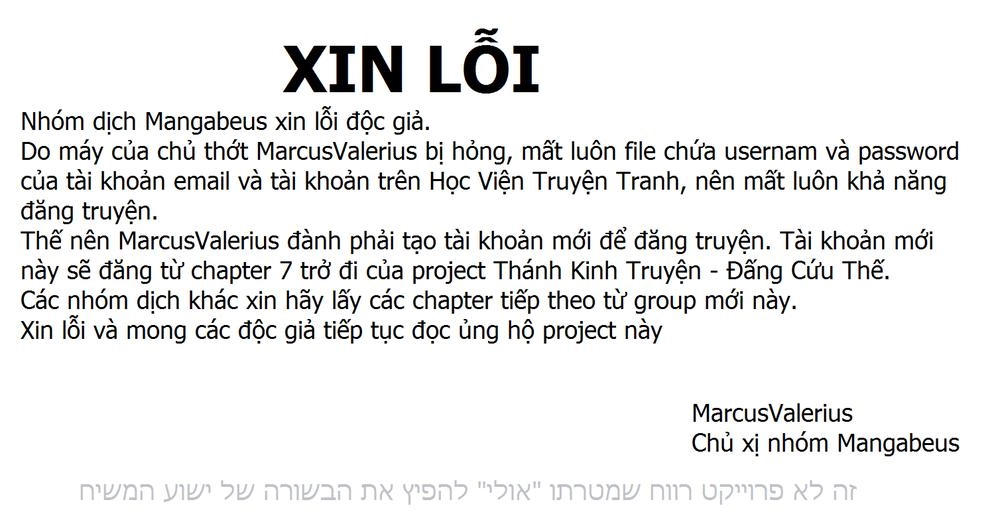 Thánh Kinh Truyện - Đấng Cứu Thế Chapter 8 - 1