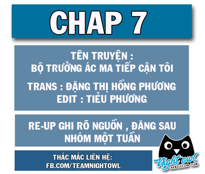 Bộ Trưởng Ác Ma Tiếp Cận Tôi Chapter 7 - 1