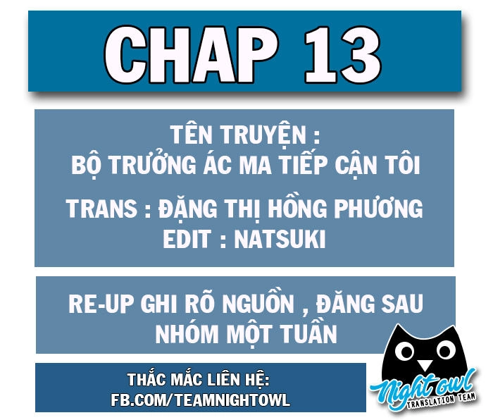 Bộ Trưởng Ác Ma Tiếp Cận Tôi Chapter 13 - 1