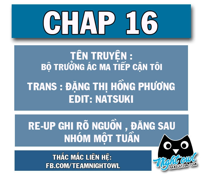 Bộ Trưởng Ác Ma Tiếp Cận Tôi Chapter 16 - 1