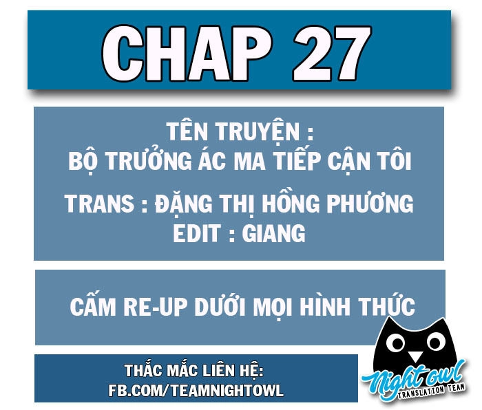 Bộ Trưởng Ác Ma Tiếp Cận Tôi Chapter 27 - 1