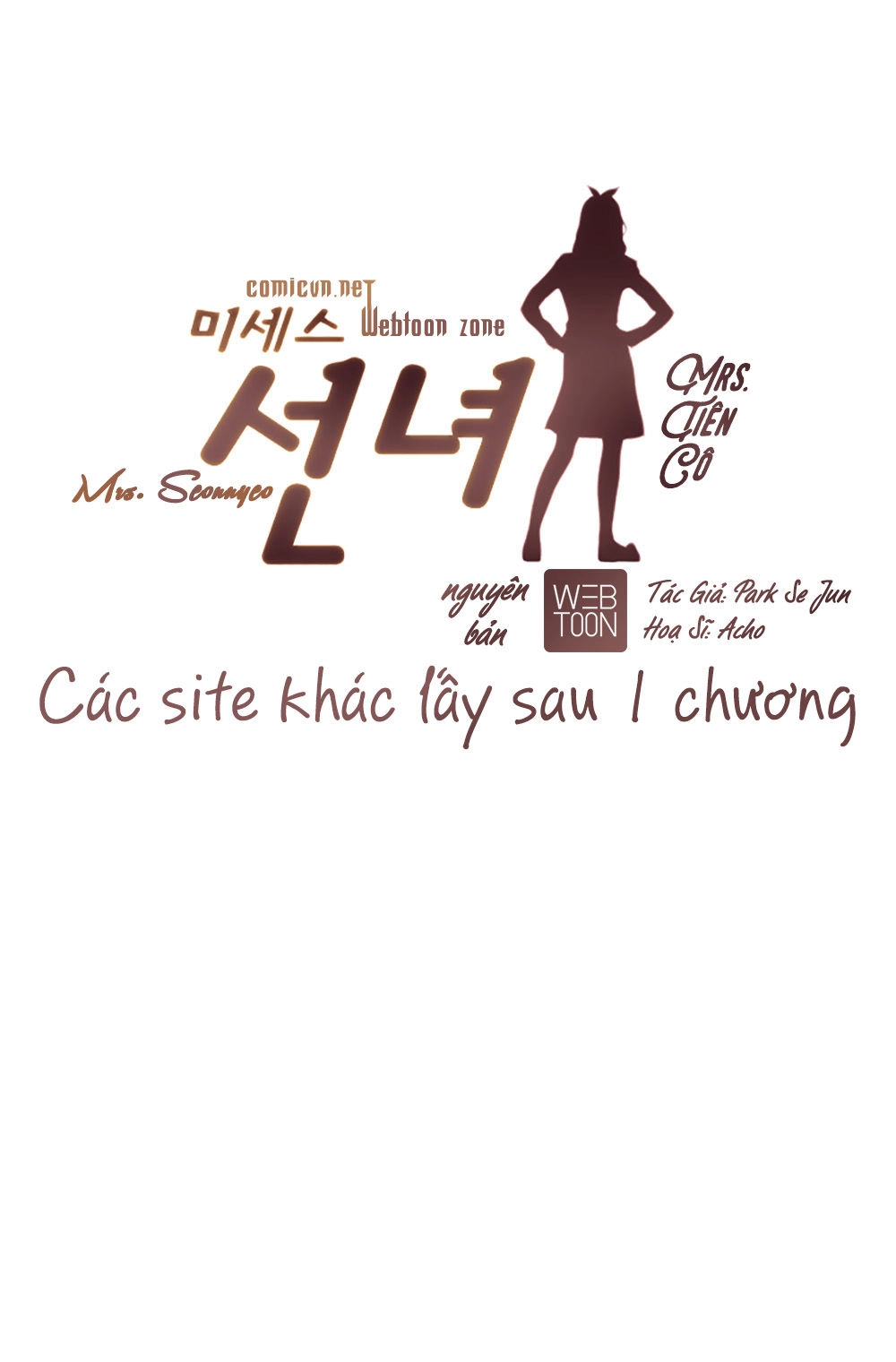 Mrs. Seonnyeo Chapter 1 - 9