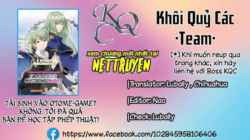 Tái Sinh Vào Otome-Game? Không, Tôi Đã Quá Bận Để Học Tập Phép Thuật! Chapter 4 - 1