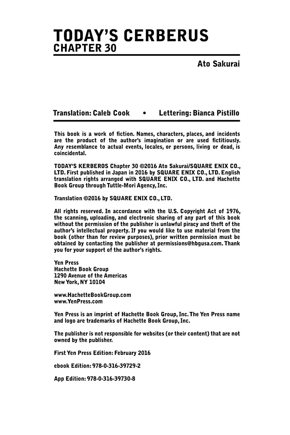 Kyou No Cerberus Chapter 30 - 31