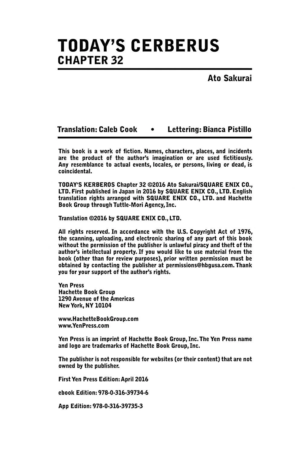 Kyou No Cerberus Chapter 32 - 37