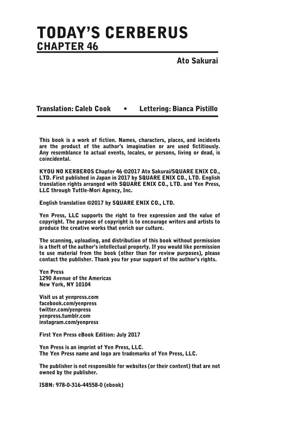 Kyou No Cerberus Chapter 46 - 38