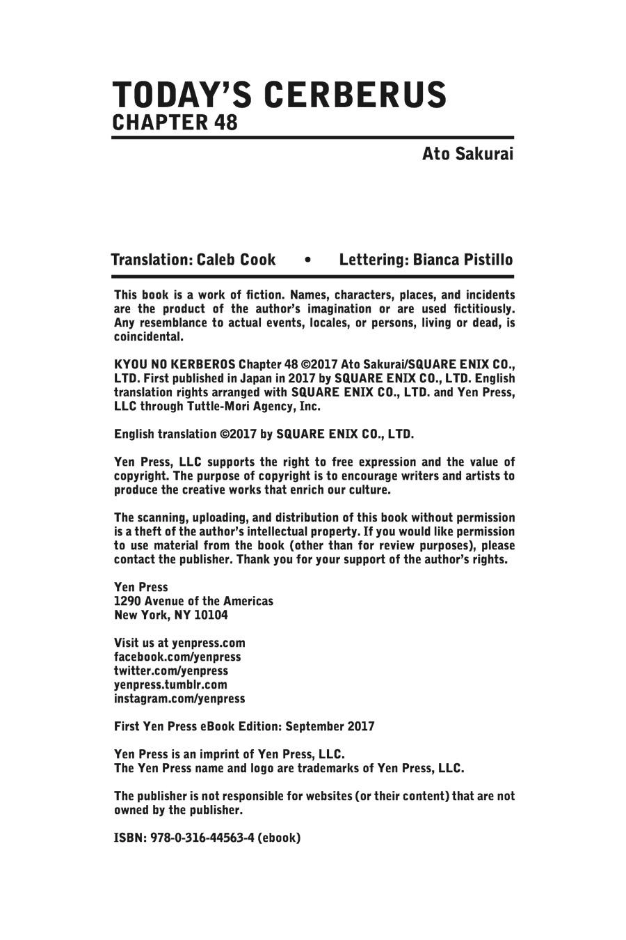 Kyou No Cerberus Chapter 48 - 36