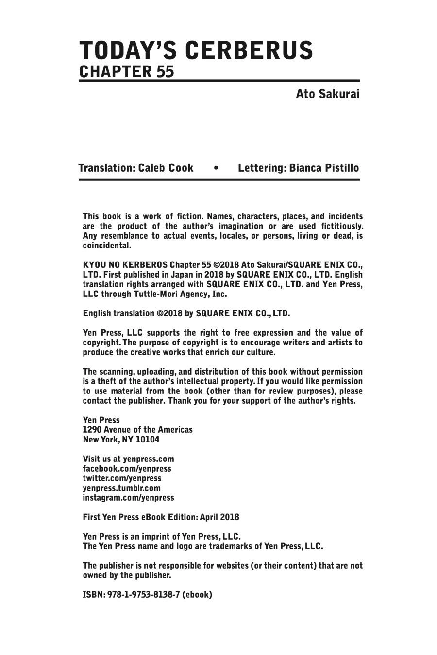 Kyou No Cerberus Chapter 55 - 45