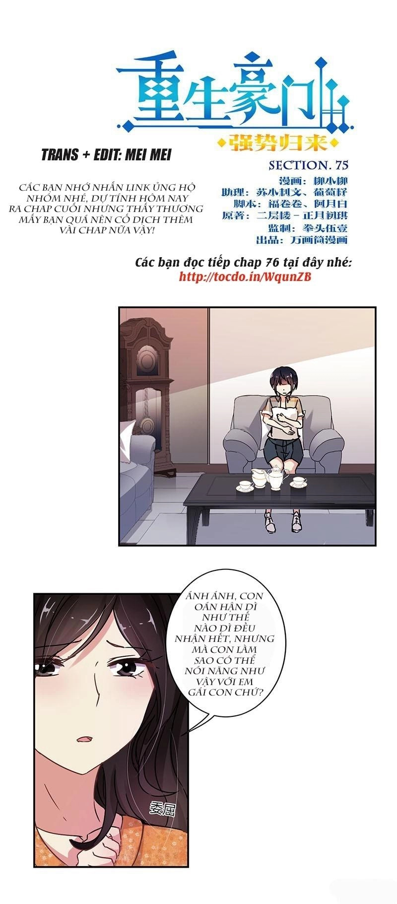 Trọng Sinh Chi Hao Môn Cường Thế Quy Lai Chapter 75 - 1