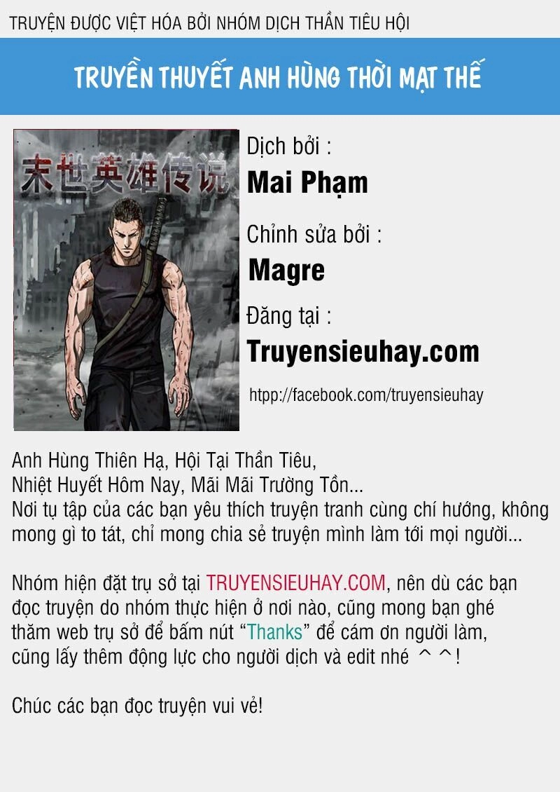 Truyền Thuyết Anh Hùng Thời Mạt Thế Chapter 1 - 1