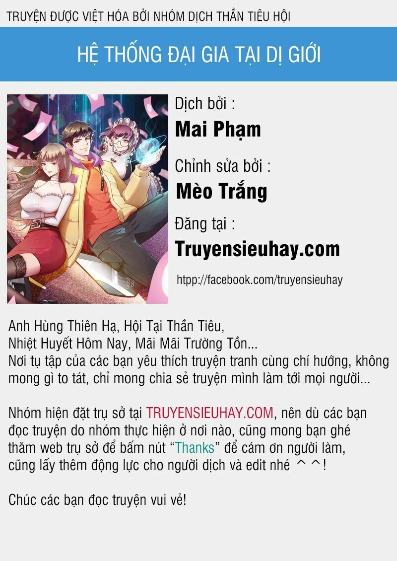 Hệ Thống Đại Gia Tại Dị Giới Chapter 11 - 1