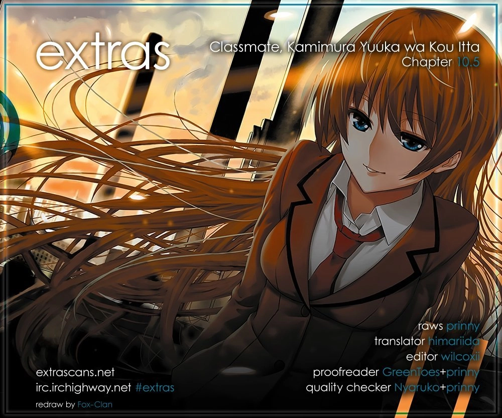 Classmate, Kamimura Yuuka Wa Kou Itta Chapter 10.5 - 1