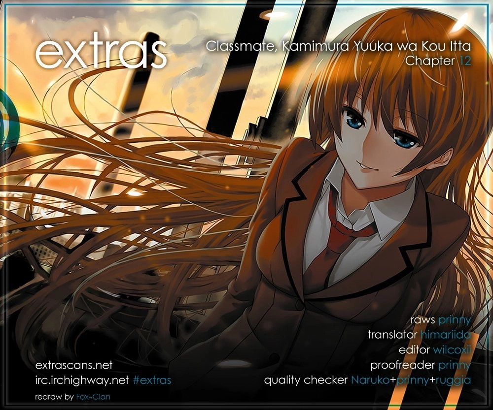 Classmate, Kamimura Yuuka Wa Kou Itta Chapter 12 - 1