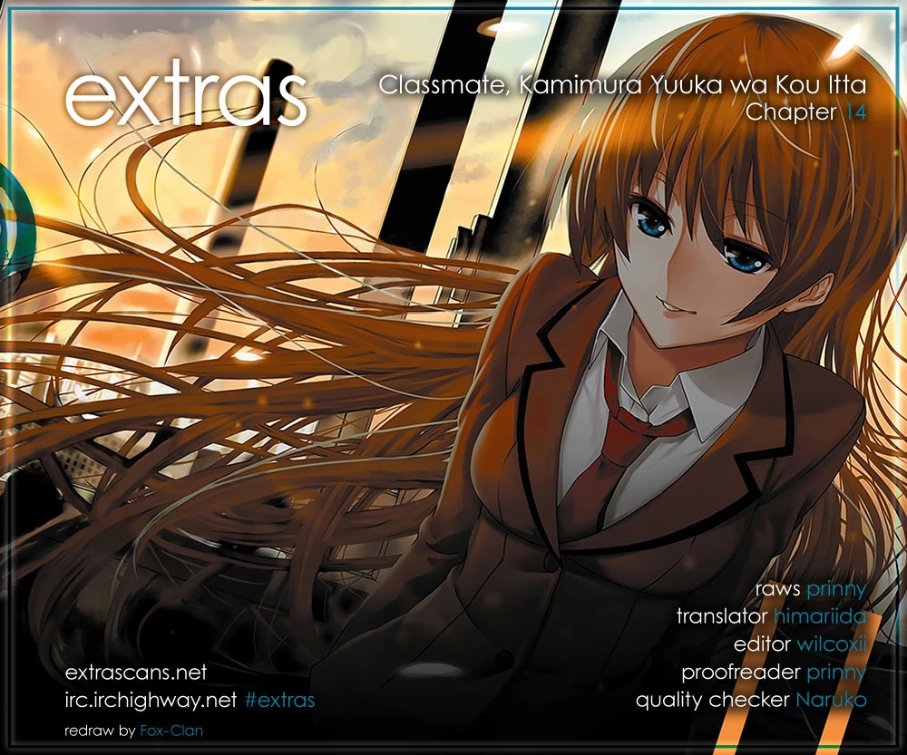 Classmate, Kamimura Yuuka Wa Kou Itta Chapter 14 - 1